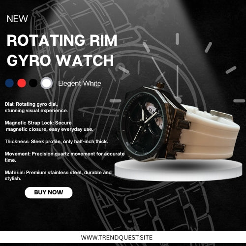 Rotating Rim Gyroscope Watch – Elegant Automatic Rotating Mechanical Gyro Rim
