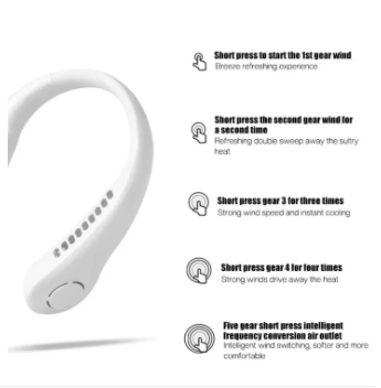 Neck Fan Portable Bladeless Hanging Neck