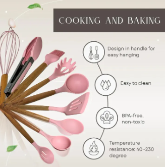 12 Pcs Silicone Cooking Utensils Kitchen set