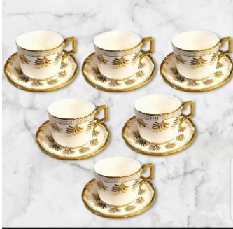 Beautiful tea and coffee cups with different designs