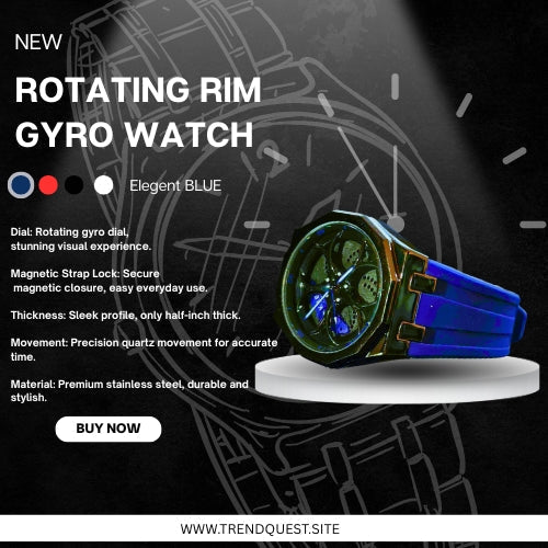 Rotating Rim Gyroscope Watch – Elegant Automatic Rotating Mechanical Gyro Rim