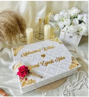 Beautiful unique style customize nikah booklet with pen