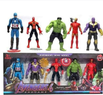 Set of 5 Twist and Move Super Hero Characters Collectibles