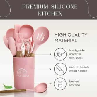 12 Pcs Silicone Cooking Utensils Kitchen set