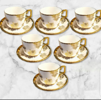 Beautiful tea and coffee cups with different designs