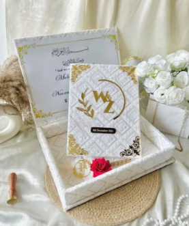 Beautiful unique style customize nikah booklet with pen