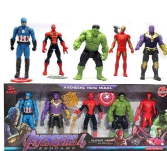 Set of 5 Twist and Move Super Hero Characters Collectibles